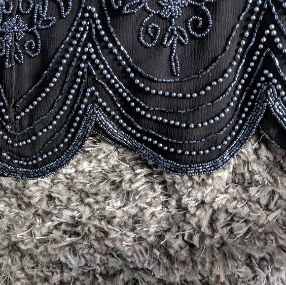 ❌ Black vintage beaded silk top - Picture 3 of 5